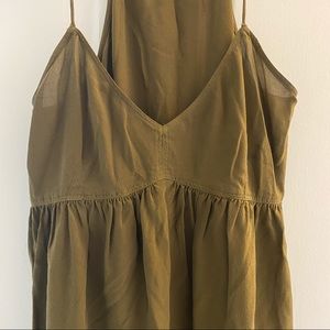 Madewell Olive green Silk strapped tank top